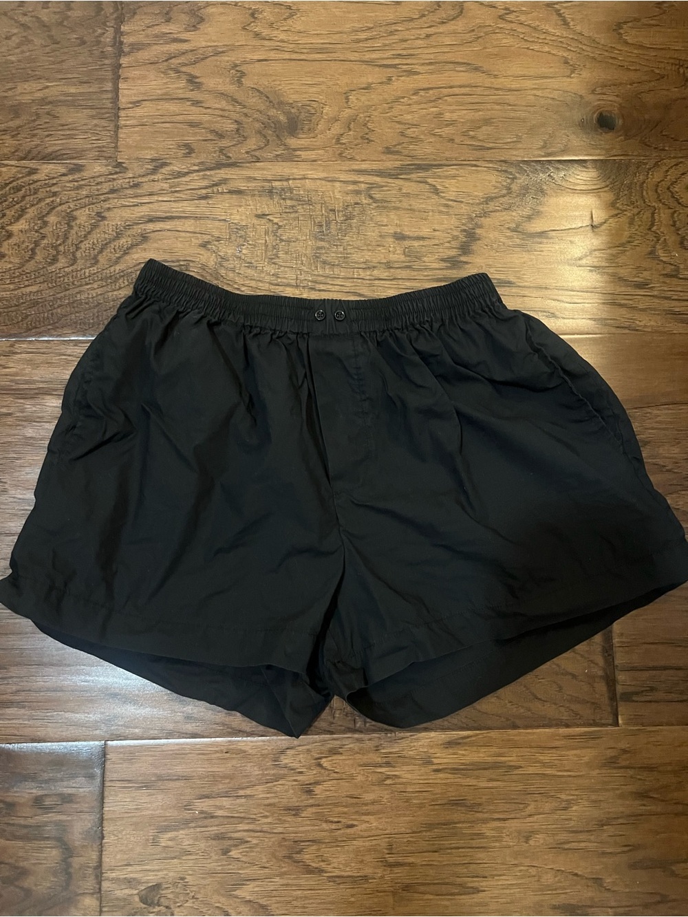 Women's Black Athletic Shorts with Elastic Waist